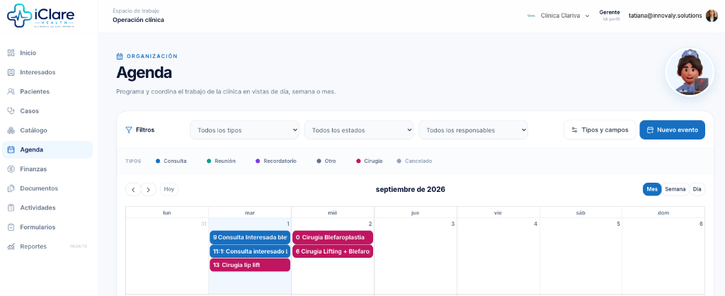 iClare Health Dashboard
